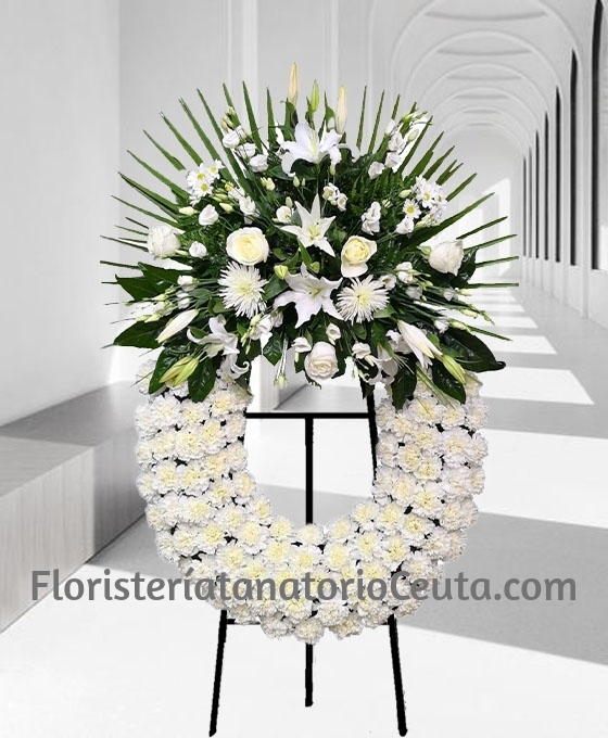 Corona de flores Blanca Clásica